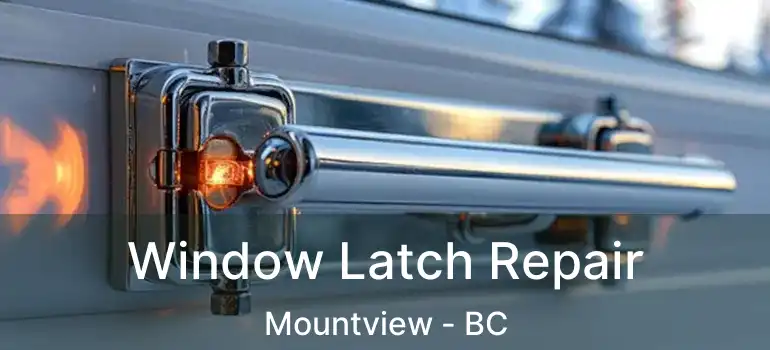  Window Latch Repair Mountview - BC