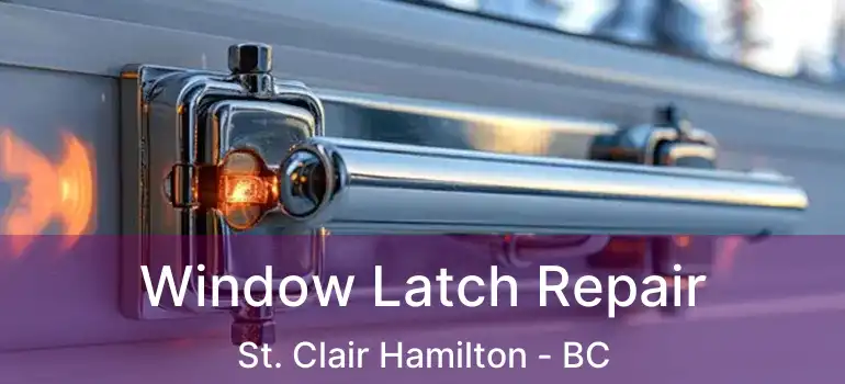  Window Latch Repair St. Clair Hamilton - BC