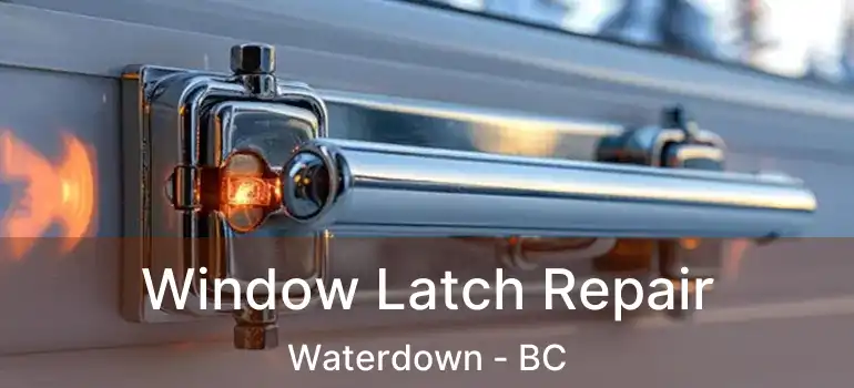  Window Latch Repair Waterdown - BC