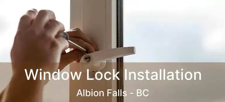  Window Lock Installation Albion Falls - BC