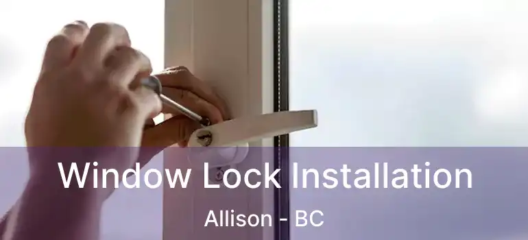  Window Lock Installation Allison - BC