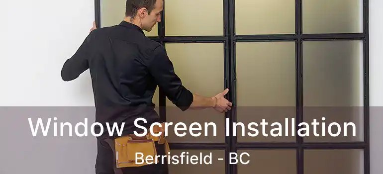  Window Screen Installation Berrisfield - BC