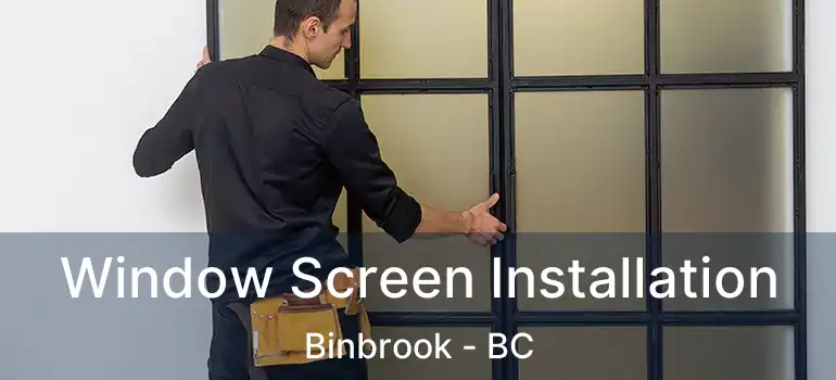  Window Screen Installation Binbrook - BC