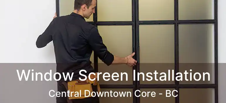  Window Screen Installation Central Downtown Core - BC
