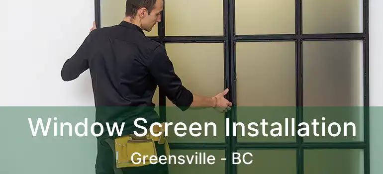  Window Screen Installation Greensville - BC