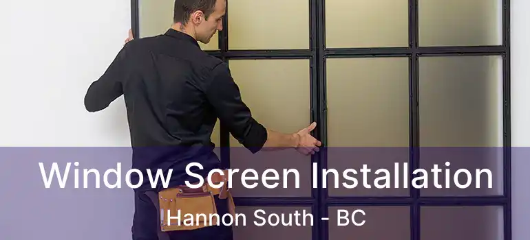  Window Screen Installation Hannon South - BC