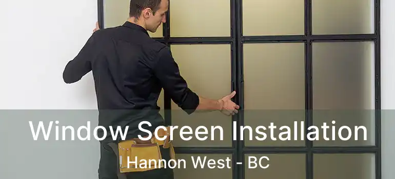  Window Screen Installation Hannon West - BC