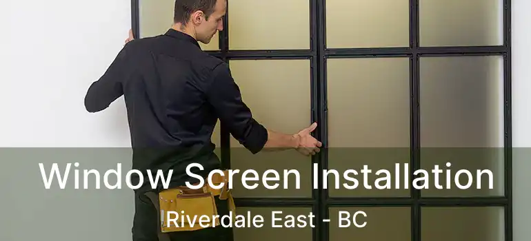  Window Screen Installation Riverdale East - BC