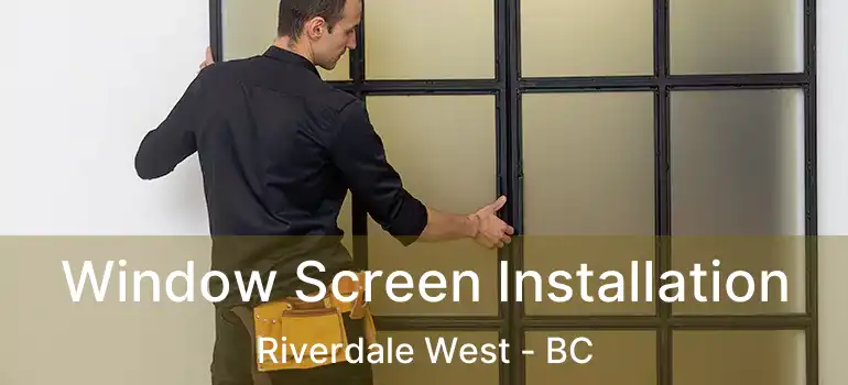  Window Screen Installation Riverdale West - BC