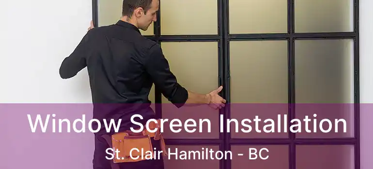  Window Screen Installation St. Clair Hamilton - BC