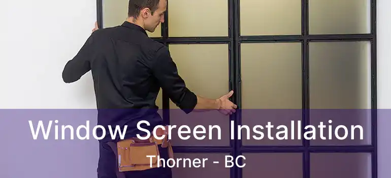  Window Screen Installation Thorner - BC