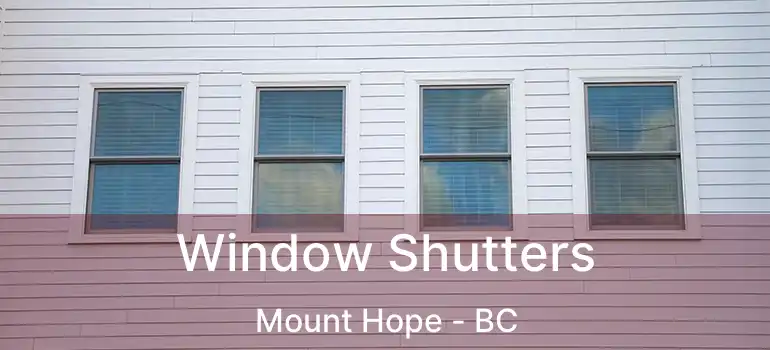  Window Shutters Mount Hope - BC