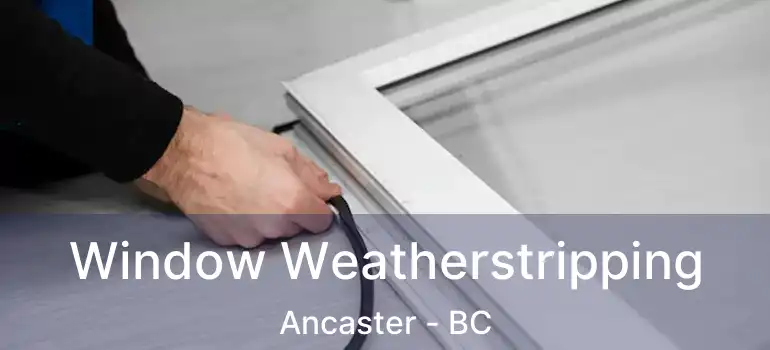  Window Weatherstripping Ancaster - BC