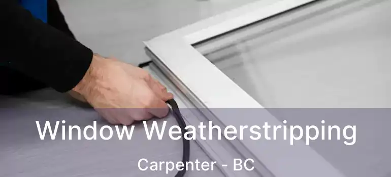  Window Weatherstripping Carpenter - BC