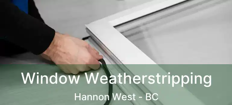  Window Weatherstripping Hannon West - BC