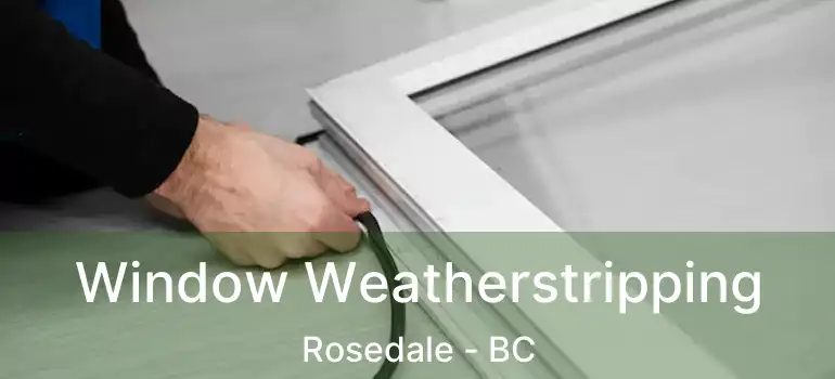  Window Weatherstripping Rosedale - BC